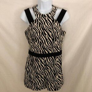 River Island Zebra Print Romper Playsuit UK8 US4